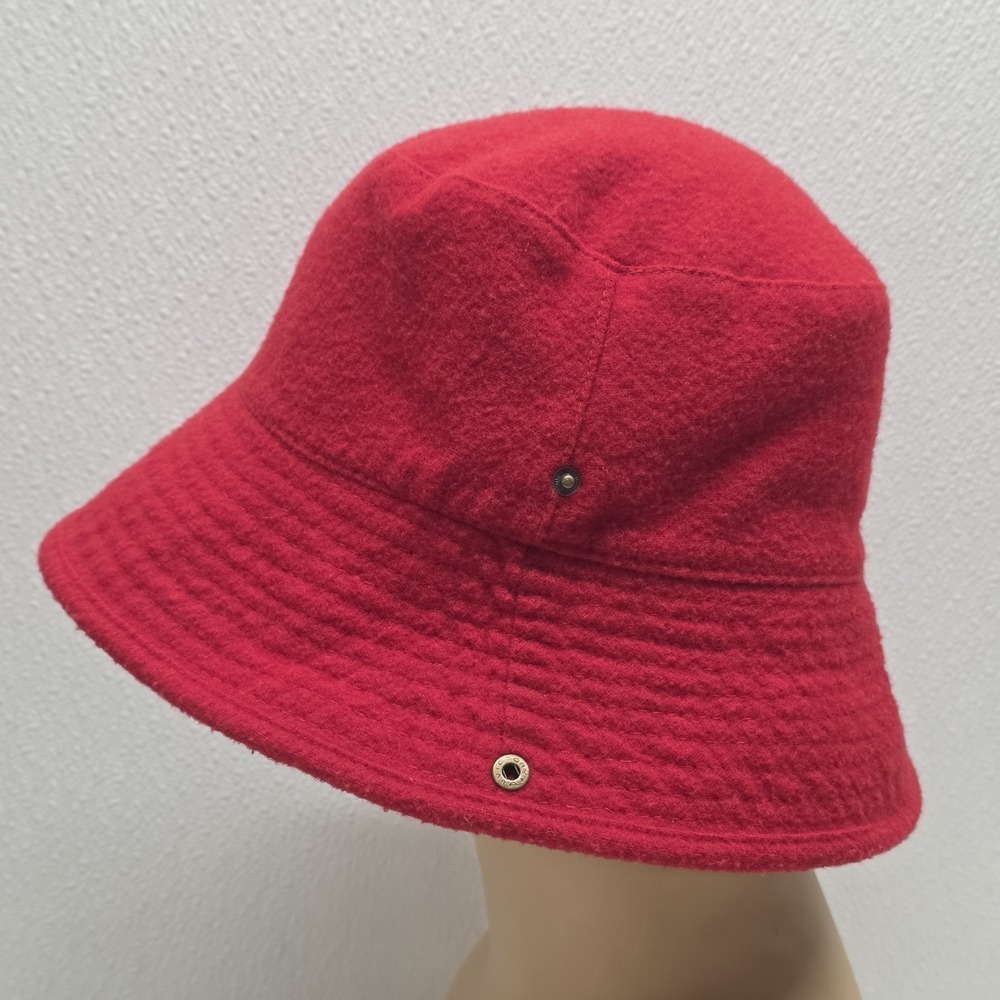 Vintage Baar & Beards Red Wool Blend Bucket Hat Made In Hong Kong - Picture 2 of 12